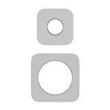 Soft Square 60mm & 45mm Plates for Kiki/Jena Wall Diverter, Polished Chrome