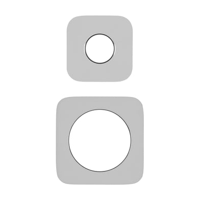 Soft Square 60mm & 45mm Plates for Kiki/Jena Wall Diverter, Polished Chrome