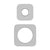 Soft Square 60mm & 45mm Plates for Kiki/Jena Wall Diverter, Polished Chrome