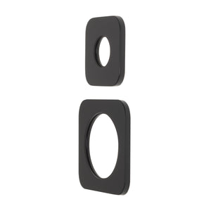 Soft Square 60mm & 45mm Plates for Kiki/Jena Wall Diverter, Matte Black