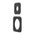 Soft Square 60mm & 45mm Plates for Kiki/Jena Wall Diverter, Matte Black