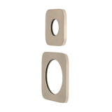 Soft Square 60mm & 45mm Plates for Kiki/Jena Wall Diverter, Brushed Nickel