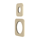 Soft Square 60mm & 45mm Plates for Kiki/Jena Wall Diverter, PVD Brushed Bass (Gold)