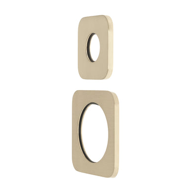 Soft Square 60mm & 45mm Plates for Kiki/Jena Wall Diverter, PVD Brushed Bass (Gold)