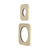 Soft Square 60mm & 45mm Plates for Kiki/Jena Wall Diverter, PVD Brushed Bass (Gold)