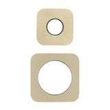 Soft Square 60mm & 45mm Plates for Kiki/Jena Wall Diverter, PVD Brushed Bass (Gold)