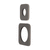 Soft Square 60mm & 45mm Plates for Kiki/Jena Wall Diverter, PVD Brushed Gunmetal