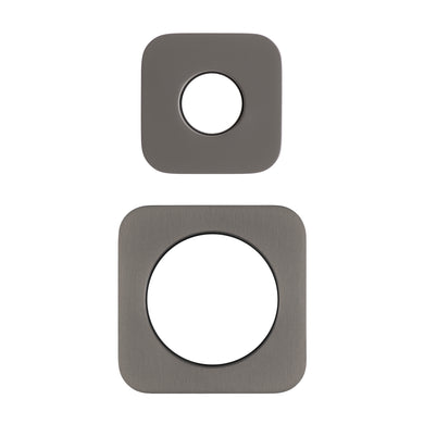 Soft Square 60mm & 45mm Plates for Kiki/Jena Wall Diverter, PVD Brushed Gunmetal