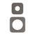 Soft Square 60mm & 45mm Plates for Kiki/Jena Wall Diverter, PVD Brushed Gunmetal
