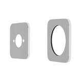 Soft Square 60mm Plates for Kiki/Jena Wall Mixer with Spout, Polished Chrome