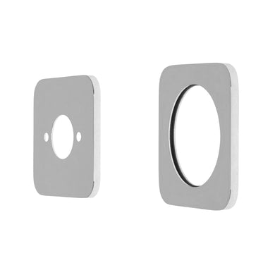 Soft Square 60mm Plates for Kiki/Jena Wall Mixer with Spout, Polished Chrome
