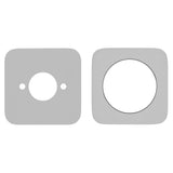 Soft Square 60mm Plates for Kiki/Jena Wall Mixer with Spout, Polished Chrome