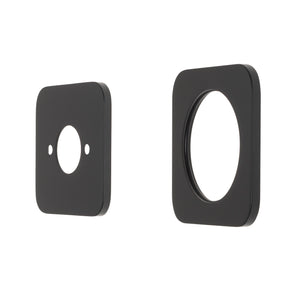 Soft Square 60mm Plates for Kiki/Jena Wall Mixer with Spout, Matte Black