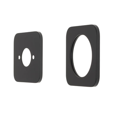 Soft Square 60mm Plates for Kiki/Jena Wall Mixer with Spout, Matte Black