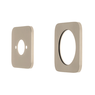 Soft Square 60mm Plates for Kiki/Jena Wall Mixer with Spout, Brushed Nickel
