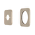 Soft Square 60mm Plates for Kiki/Jena Wall Mixer with Spout, Brushed Nickel