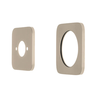 Soft Square 60mm Plates for Kiki/Jena Wall Mixer with Spout, Brushed Nickel
