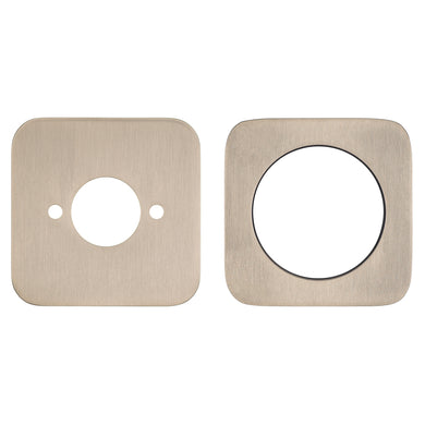 Soft Square 60mm Plates for Kiki/Jena Wall Mixer with Spout, Brushed Nickel
