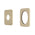 Soft Square 60mm Plates for Kiki/Jena Wall Mixer with Spout, PVD Brushed Bass (Gold)
