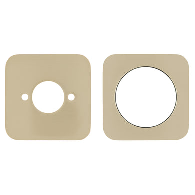 Soft Square 60mm Plates for Kiki/Jena Wall Mixer with Spout, PVD Brushed Bass (Gold)