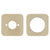 Soft Square 60mm Plates for Kiki/Jena Wall Mixer with Spout, PVD Brushed Bass (Gold)