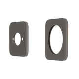 Soft Square 60mm Plates for Kiki/Jena Wall Mixer with Spout, PVD Brushed Gunmetal