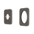 Soft Square 60mm Plates for Kiki/Jena Wall Mixer with Spout, PVD Brushed Gunmetal