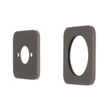 Soft Square 60mm Plates for Kiki/Jena Wall Mixer with Spout, PVD Brushed Gunmetal