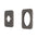 Soft Square 60mm Plates for Kiki/Jena Wall Mixer with Spout, PVD Brushed Gunmetal