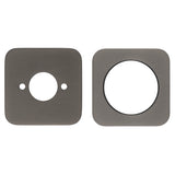 Soft Square 60mm Plates for Kiki/Jena Wall Mixer with Spout, PVD Brushed Gunmetal