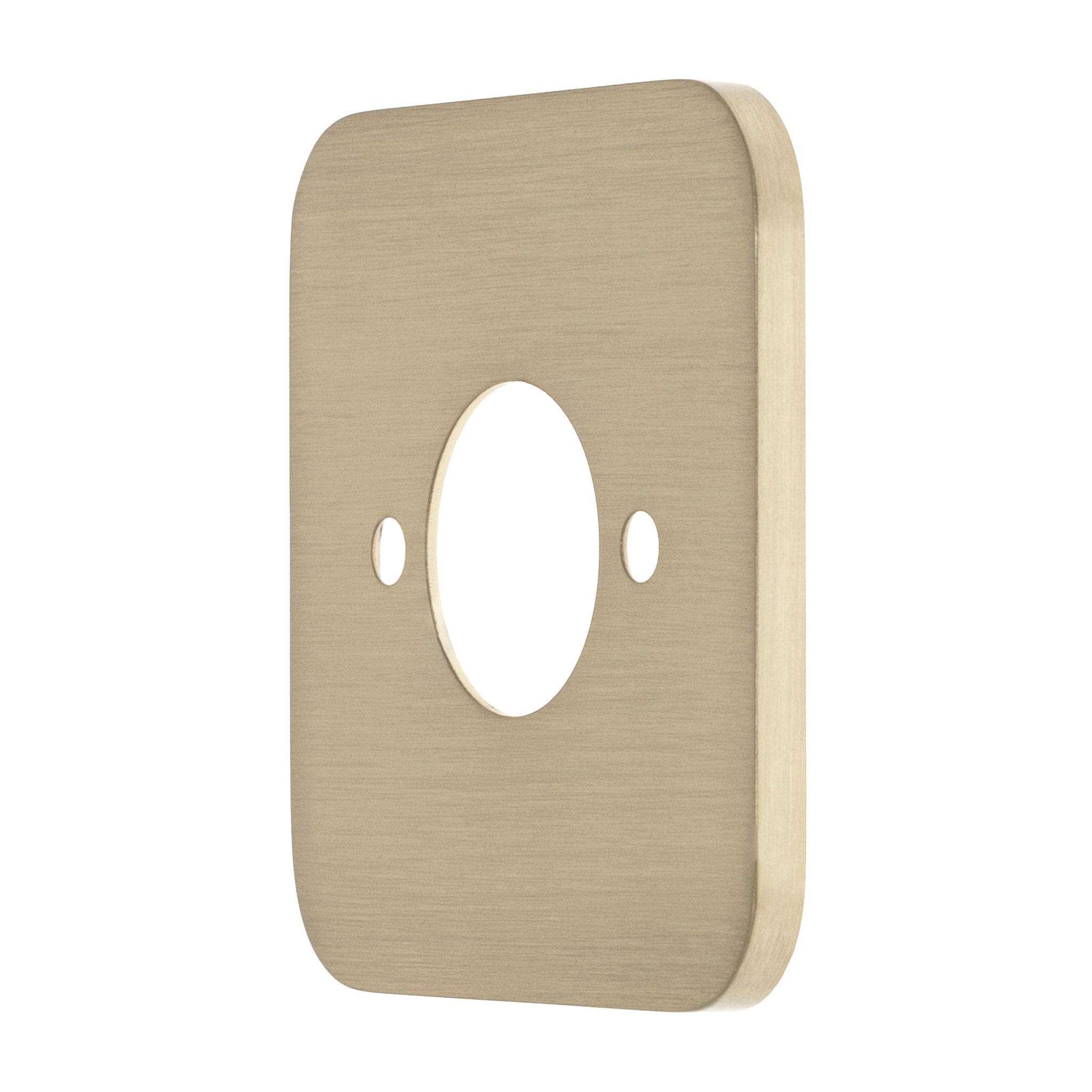 Soft Square 60mm Plate for Kiki/Jena Wall Spout, PVD Brushed Bass (Gold)