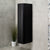 Tura Smooth 390mm Curved Wall Hung Tall Boy Cabinet, Matte Black