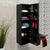Tura Smooth 390mm Curved Wall Hung Tall Boy Cabinet, Matte Black