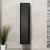 Tura Groove 390mm Curved Wall Hung Tallboy Cabinet, Matte Black