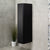 Tura Groove 390mm Curved Wall Hung Tallboy Cabinet, Matte Black