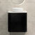 Tura Smooth 600mm Curved Wall Hung Vanity Cabinet, Matte Black