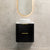 Tura Smooth 600mm Curved Wall Hung Vanity Cabinet, Matte Black