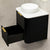 Tura Smooth 600mm Curved Wall Hung Vanity Cabinet, Matte Black