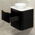 Tura Smooth 600mm Curved Wall Hung Vanity Cabinet, Matte Black