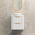 Tura Smooth 600mm Curved Wall Hung Vanity Cabinet, Matte White