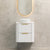 Tura Smooth 600mm Curved Wall Hung Vanity Cabinet, Matte White