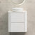 Tura Smooth 600mm Curved Wall Hung Vanity Cabinet, Matte White