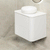 Tura Smooth 750mm Curved Wall Hung Vanity Cabinet, Matte White