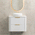 Tura Smooth 750mm Curved Wall Hung Vanity Cabinet, Matte White