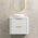 Tura Smooth 750mm Curved Wall Hung Vanity Cabinet, Matte White