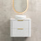Tura Smooth 750mm Curved Wall Hung Vanity Cabinet, Matte White