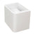 Tura Smooth 750mm Curved Wall Hung Vanity Cabinet, Matte White