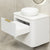 Tura Smooth 750mm Curved Wall Hung Vanity Cabinet, Matte White