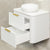 Tura Smooth 750mm Curved Wall Hung Vanity Cabinet, Matte White