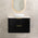 Tura Smooth 900mm Curved Wall Hung Vanity Cabinet, Matte Black